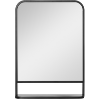 Square Wall Mirror with Shelf, 70x50 cm Modern Mirrors for Living Room, Bedroom