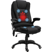 Executive Reclining Chair w/ Heating Massage Points Relaxing Headrest Black