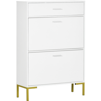 Modern Shoe Cupboard for Hallway w/ Flip Drawers 12 Pair Shoe Storage Organizer