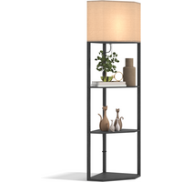 Corner Floor Lamp with Shelves, Modern Standing Lamps for Living Room Bedroom