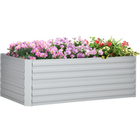 Raised Beds for Garden Galvanised Steel Outdoor Planters with Reinforced Rods