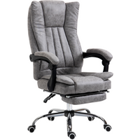 Executive Office Chair Computer Swivel Chair for Home with Arm, Footrest, Grey