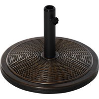 Outsunny Cantilever Offset Umbrella Base Cement Parasol Stand, Black