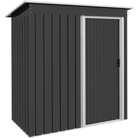 Outsunny 5 x 3ft Garden Storage Shed Sliding Door Sloped Roof Tool Black