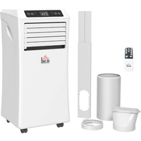 HOMCOM Mobile Air Conditioner W/ RC Cooling Sleeping Mode Portable White 1080W