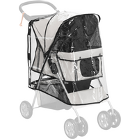 PawHut Dog Stroller Rain Cover w/ Rear Entry, Cover, for Dog Pram