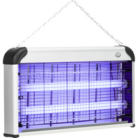 Outsunny 30W Mosquito Insect Killer Pest Bug Trap Lamp UV Fly Zapper Silver