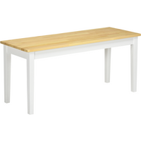 Wood Dining Bench Wooden Bench for 2 People, Natural Wood Effect