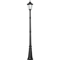 2.4m Garden Lamp Post Light LED Solar Powered Patio Path Lighting Lamp
