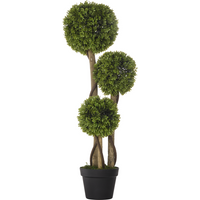 Potted Artificial Plants Boxwood Ball Topiary Trees Indoor Outdoor, 90cm