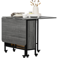 Mobile Drop Leaf Table Folding Kitchen Table Extendable Dining Table