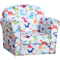 Children's Armchair Kids Sofa Tub Chair Seat Cartoon Flannel Wooden Non-slip