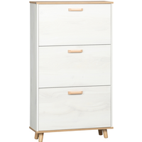 HOMCOM 12 Pair Slim Shoe Storage Cabinet w/ 3 Flip Drawers for Entryway Hallway