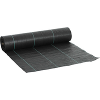 Outsunny 1x50m Weed Barrier Fabric Durable Convenient Design Weed Block Mat