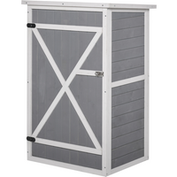 Wooden Garden Storage Shed Fir Wood Tool Cabinet