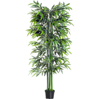 Artificial Bamboo Tree Plant, 1.8 m-Green Bamboo/ Black Pot