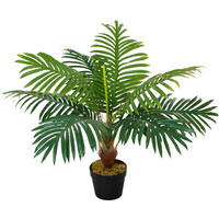Artificial Palm Tree 8 Leaves with Nursery Pot, Fake Tropical Tree 60cm