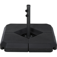 HDPE 4-Part Fillable Parasol Base Black
