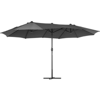 Pallet contains 23 units 4.6M Garden Patio Umbrella Canopy Parasol Sun Shade w/ Base Grey