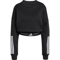 Sweatshirt crop Damen adidas Hyperglam 3 Stripes