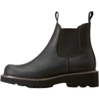 Women's Fatbaby Chelsea Cowgirl Boots in Black Deertan Gore Full-Grain Leather, Size: 7 B / Medium by Ariat