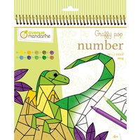 Kinder-Notizblock graffy pop number - Dinosaurier Avenue Mandarine