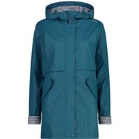 Chaqueta impermeable larga con capucha para mujer CMP