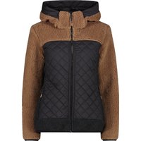 Wooltech Damen Kapuzenjacke CMP Teddy Fur effect