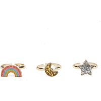 Glitzernde Ring auf Sternenkarte für Kinder Rex London (x3)