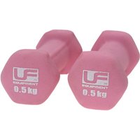 Neoprene-covered hexagonal dumbbell UFE (x2)