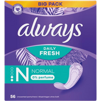 Always Daily Fresh Normal Unscented Pantyliners - 56 pcs