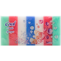 Coral Bath Sponges - 7 Pcs