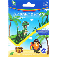 Dinosaur & Pirate Plasters 20 pcs