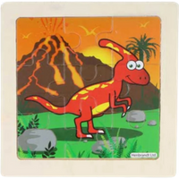 Fun Toys Dinosaurs Jigsaw Wooden Puzzle Assorted 11 cm â 1 Pc