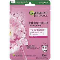 Garnier Skinactive Hyaluronic Acid & Sakura Moisture Bomb Sheet Mask Garnier Skinactive Hyaluronic Acid & Sakura Moisture Bomb Sheet Mask