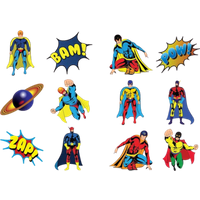 Henbrandt Fun Tattoos Super Hero Assorted â 6 Pcs