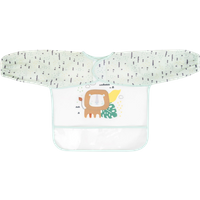 Kikka Boo Eva Long Sleeve Bib With Catcher - Savanna Mint - 3 pcs