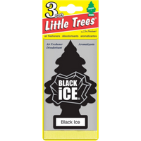Little Trees Black Ice Hanging Air Freshener â 3 pcs