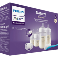 Philips Avent Natural Response Newborn Baby Gift Set With Baby Bottles, Soother & Brush