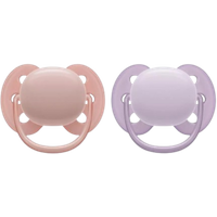 Philips Avent Ultra Soft 0-6m Boy Baby Pink & Purple Colour Pacifiers â 2 pcs