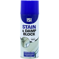 151 Stain & Damp Block Spuitverf met Witte Satijnafwerking - 400 ml