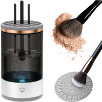 3-in-1 Automatic Rotating Cosmetic Brush Cleaner with Drying Holder