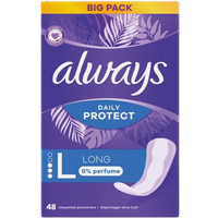 Always Daily Protect Unscented Long Pantyliners - 48 pcs