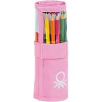 Benetton Blooming Roll-Up Pencil Case - 27 Pieces