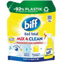 Biff Bad Total Mix & Clean Lemon Bathroom Cleaner Refill Concentrate - 125 ml