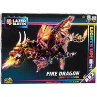 Block Tech Lazer Blocks Fire Dragon Light-Up Building Set – 882 Pcs