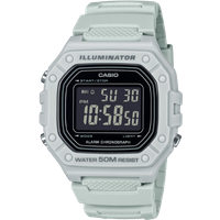 Casio Collection W-218H-8BVEF Klassisk Fyrkantig Digital Klocka för Herr - Grå