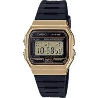 Casio Vintage F-91WM-9ADF Digitalur til Mænd - Guldfarvet & Sort