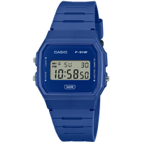 Casio Timeless F-91WB-2A1EF Unisex Retro Digital Resin Watch - Blue