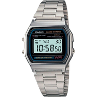 Casio Vintage Unisex Digitaal Horloge A158WA-1DF - Zilverkleurige Roestvrijstalen Band